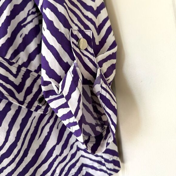 Chicos Zenergy Women’s Neema Jacket Purple Jasper Zhara Zebra Print - Picture 5 of 11